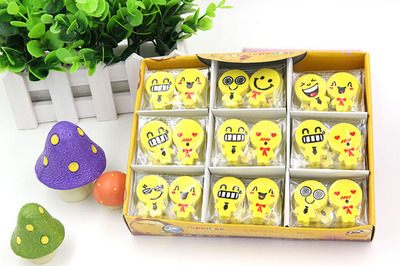 溫州信真文具 廠家直銷韓版可愛卡通表情橡皮擦，打造小學(xué)生文具禮品批發(fā)新選擇